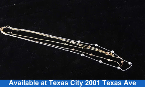 Bead Chain - Tricolor Gold 14k (.585) 8.1 grams 19 inch