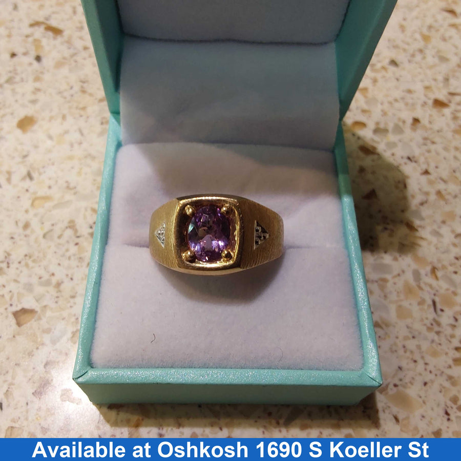 Men's Ring - Yellow Gold 10k (.417) 4.8 grams Size 10