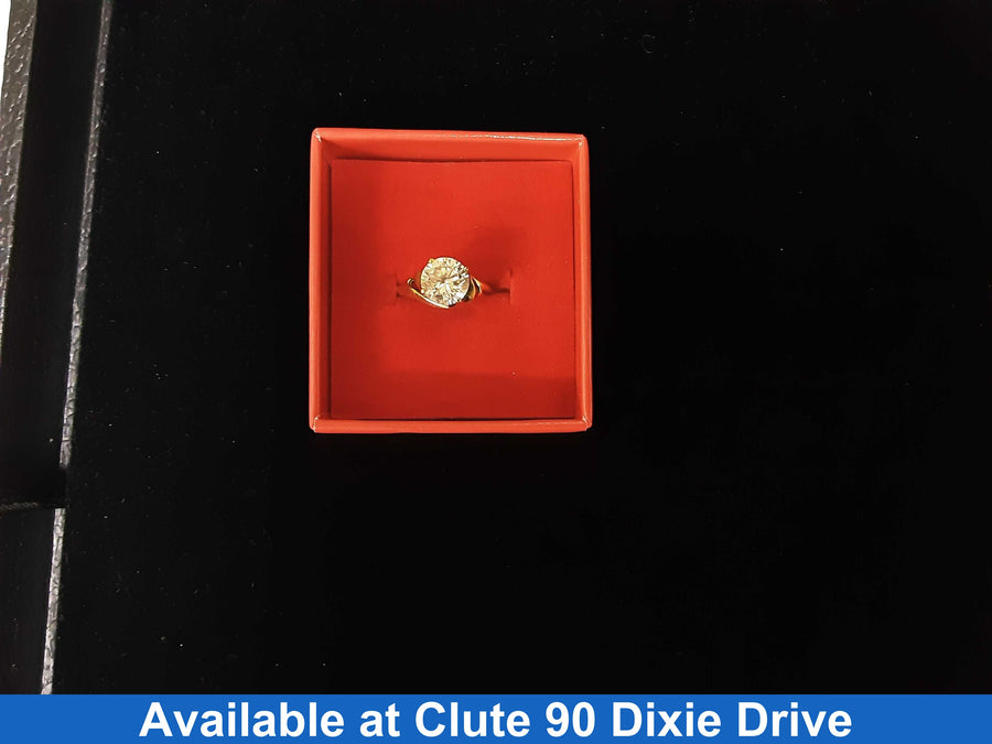 Women's Ring - Solitaire - Yellow Gold 14k (.585) 2.4 grams Size 5