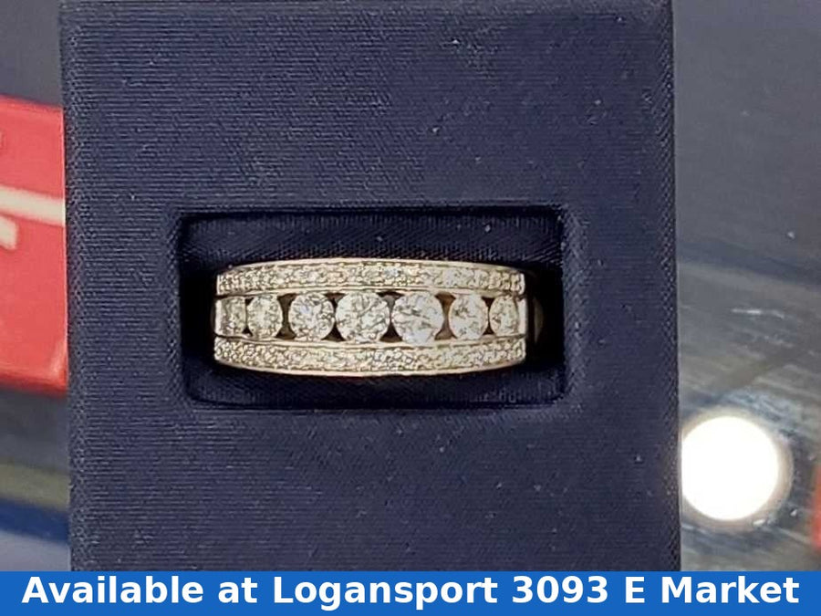 Ring - Wedding Band - White Gold 14k (.585) 7.3 Grams Size 9.5
