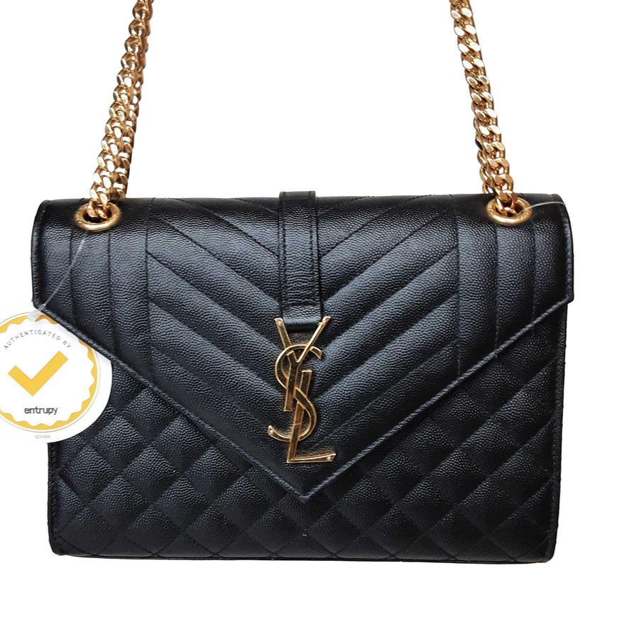 Yves Saint Laurent Sac Mng Satch M Black Purse / Handbag