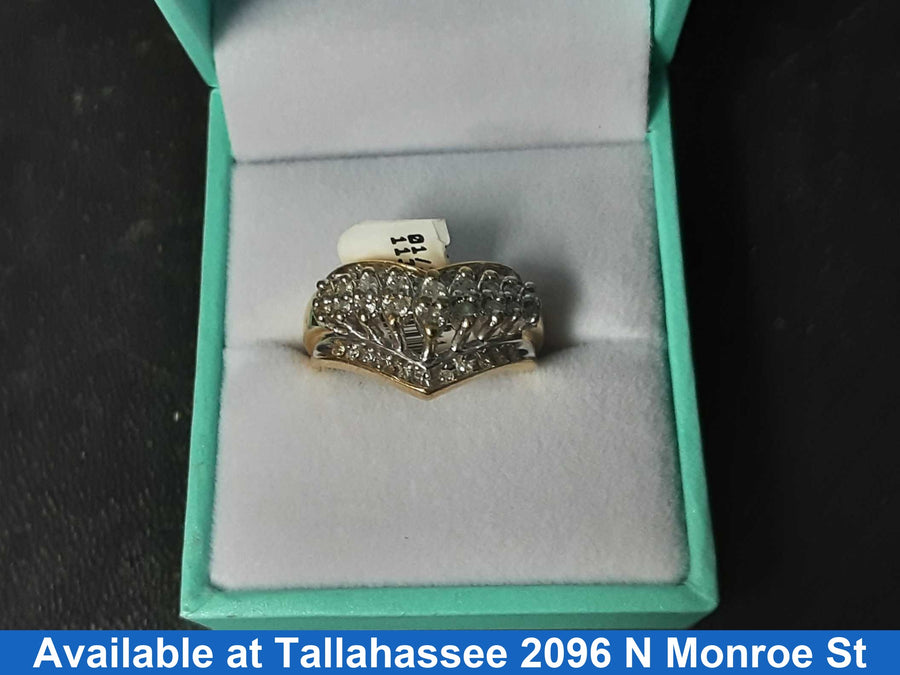 Women's Ring - Yellow Gold 10k (.417) 6.4 grams Size 9