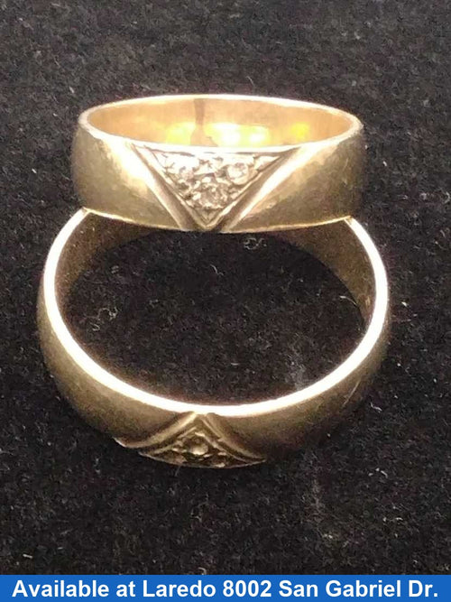 Ring - Engagement Set - Yellow Gold 10k (.417) 8.1 grams Size 6.5