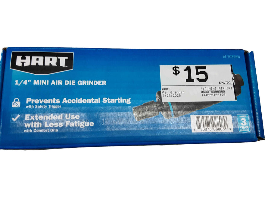 Hart 1/4 Mini Air Grinder Black Pneumatic Grinder
