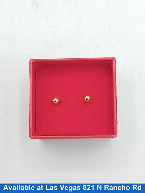 Gold Ball Earrings - Yellow Gold 22k (.917) 1.9 grams
