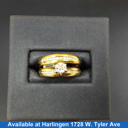 Ring - Engagement Set - Yellow Gold 10k (.417) 2 grams Size 5