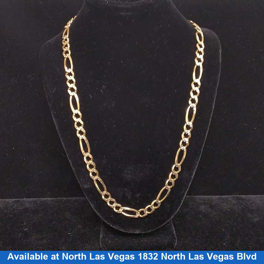 Figaro Chain - Yellow Gold 14k (.585) 28.3 grams 24 inch
