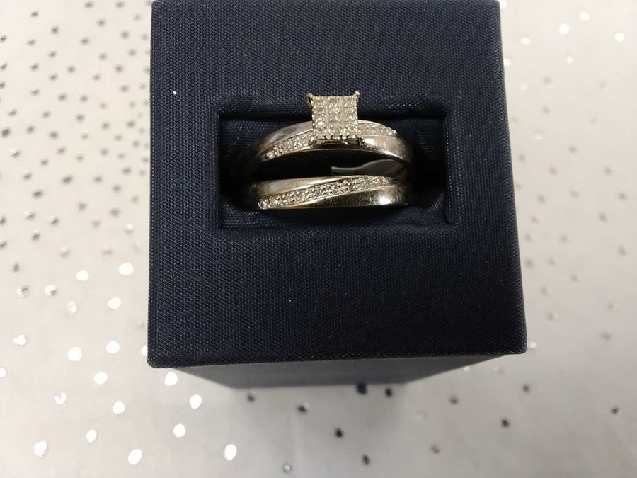 Ring - Engagement Set - White Gold 14k (.585) 3.1 grams Size 20