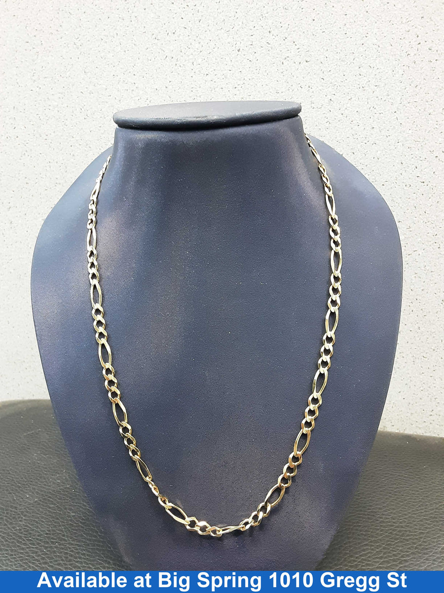 Figaro Chain - Yellow Gold 10k (.417) 10.7 grams 21 inch