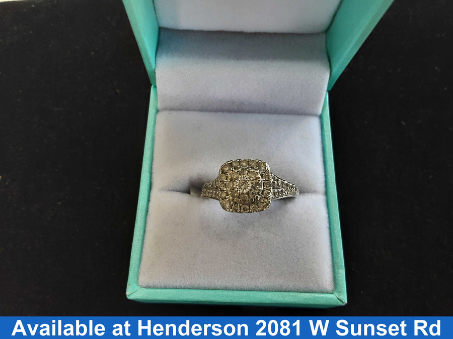 Ring - Wedding Set - White Gold 14k (.585) 3.5 grams Size 20