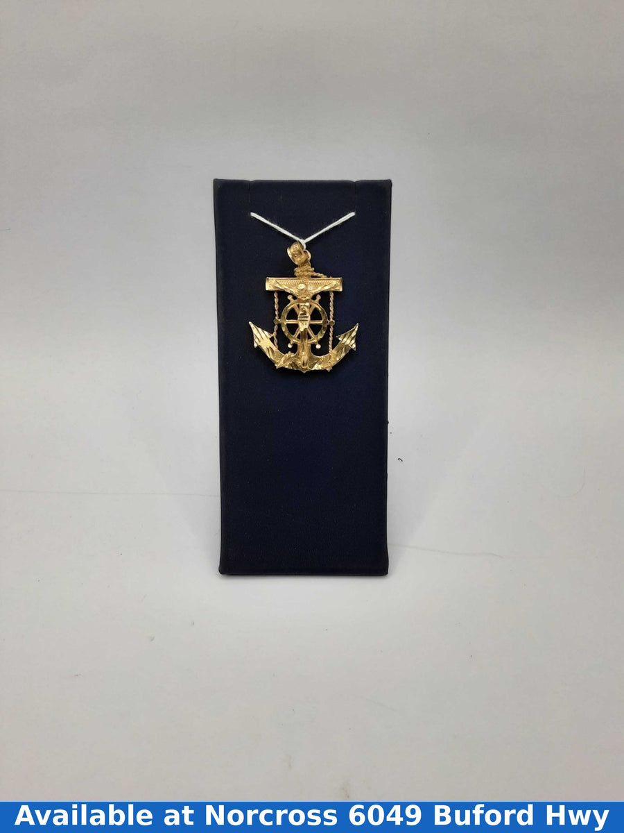 14kt Anchor Crucifix Pendant