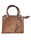 Michael Kors Laila Medium Leather Satchel Brown Purse / Handbag