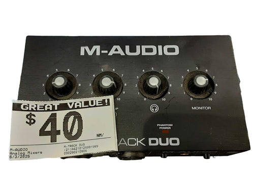 M-audio M-track Duo Black Analog Mixer