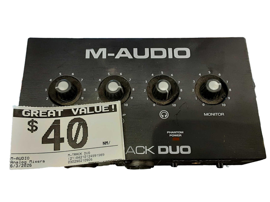 M-audio M-track Duo Black Analog Mixer