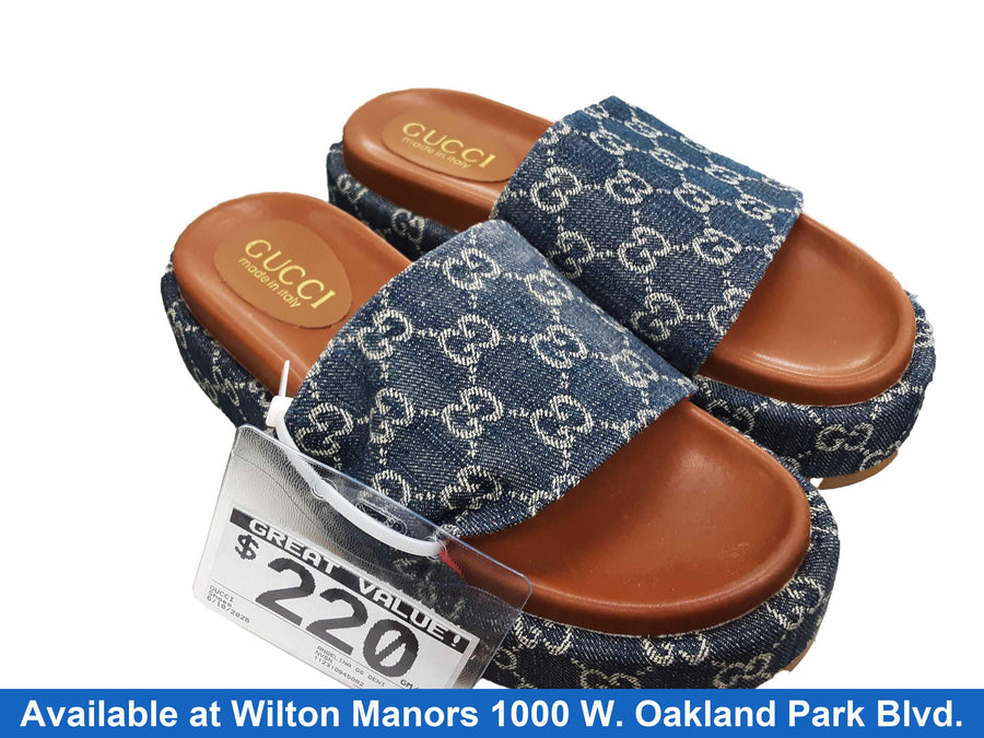 Gucci Angelina Gg Denim Blue
