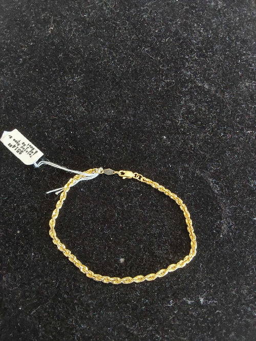 Rope Bracelet - Yellow Gold 14k (.585) 3.6 grams 7 inch