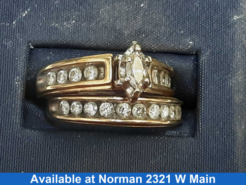 Ring - Engagement Set - Yellow Gold 14k (.585) 8.8 grams Size 7