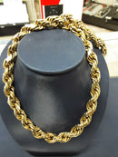 Rope Chain - Yellow Gold 10k (.417) 35.6 grams 24 inch