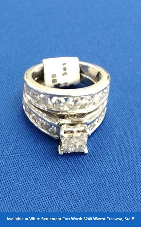 Ring - Engagement Set - White Gold 14k (.585) 12.1 grams Size 7
