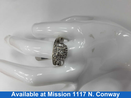 Ring - Engagement Set - White Gold 14k (.585) 5.3 grams Size 20