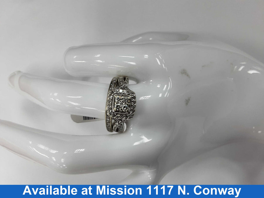 Ring - Engagement Set - White Gold 14k (.585) 5.3 grams Size 20