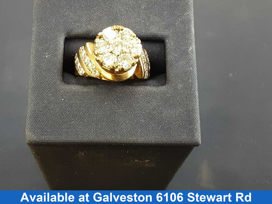 Women's Ring - Yellow Gold 14k (.585) 8.6 grams Size 6.5