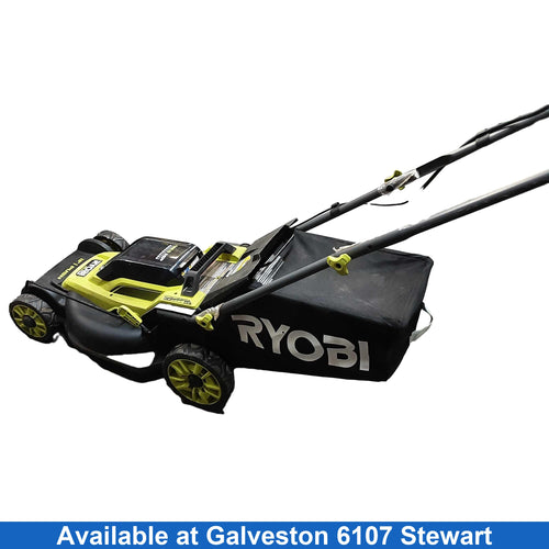 Ryobi P1109vnm Green Cordless Push Lawn Mower