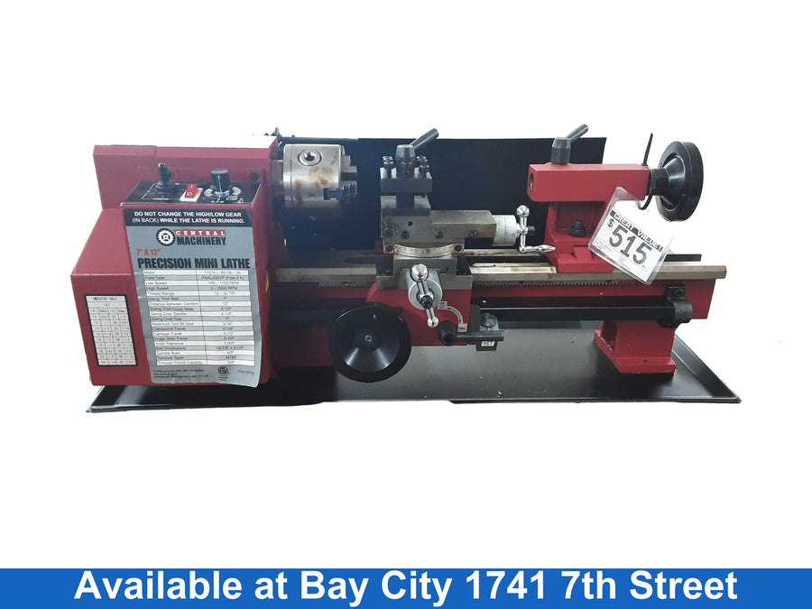 Central Machinery 93799 Red Lathe