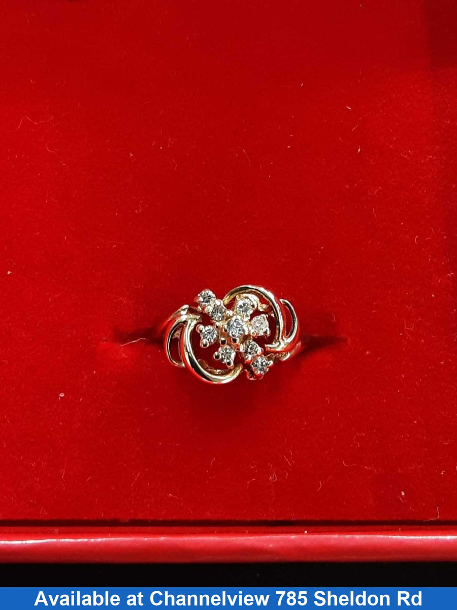 Women's Ring - Yellow Gold 10k (.417) 2.3 grams Size 4