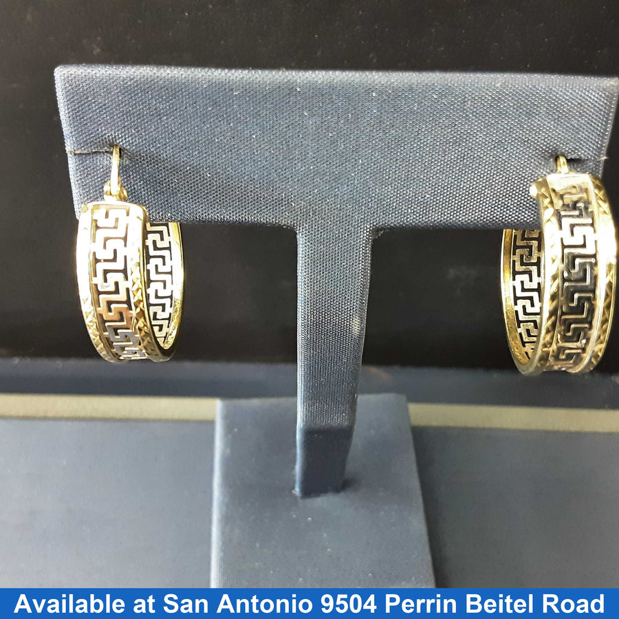 Hoop Earrings - Yellow Gold 10k (.417) 3.8 grams