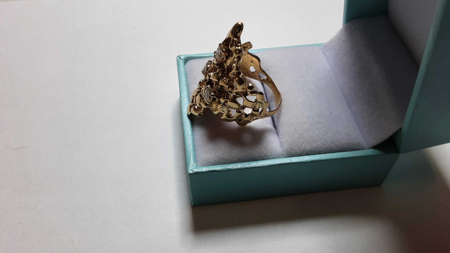 Women's Ring - Yellow Gold 14k (.585) 8.2 grams Size 6