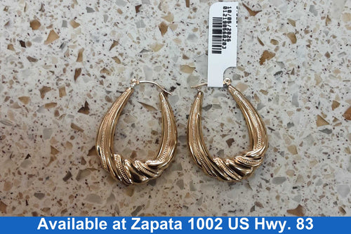Shrimp Earrings - Yellow Gold 10k (.417) 2.4 grams
