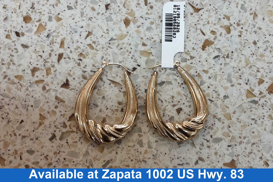 Shrimp Earrings - Yellow Gold 10k (.417) 2.4 grams