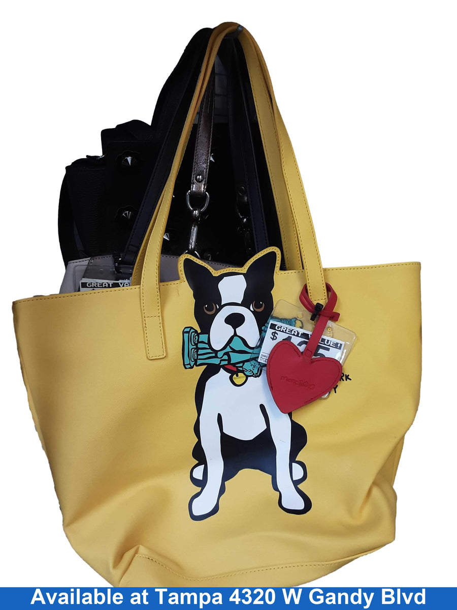 Marc Tetro Yellow Boston Terrier Yellow Purse / Handbag