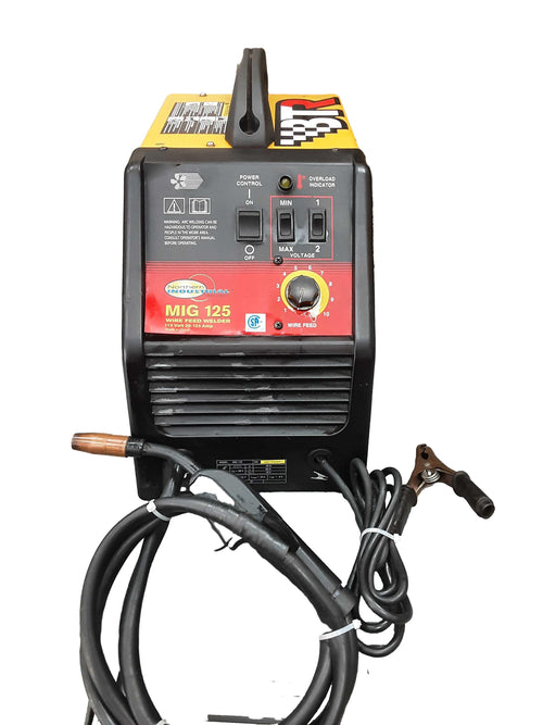 Northern Industrial Welders Mig125 Yellow Mig Welding Machine