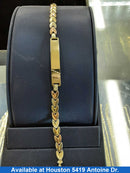 ID Bracelet - Tricolor Gold 14k (.585) 9.3 grams 7 inch