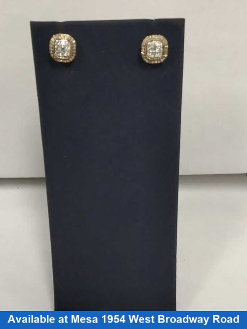 Double Stud Earring - Yellow Gold 10k (.417) 2.2 grams