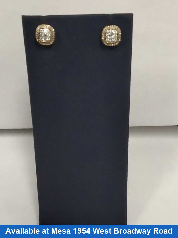 Double Stud Earring - Yellow Gold 10k (.417) 2.2 grams