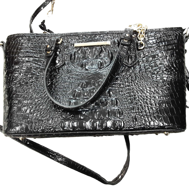 Brahmin Black Asher Satchel Black Purse / Handbag