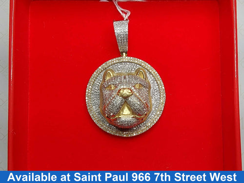 Pendant - Pitbull Yellow Gold 10k (.417) 16.29 Grams