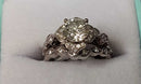 Ring - Wedding Set - White Gold 14k (.585) 7.3 grams Size 6
