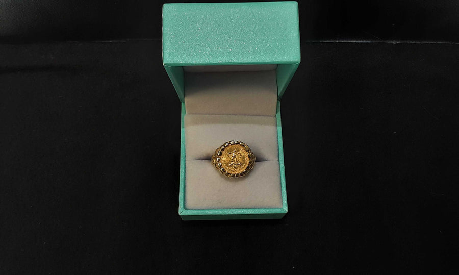 Men's Ring - Yellow Gold 14k (.585) 6.5 grams Size 20