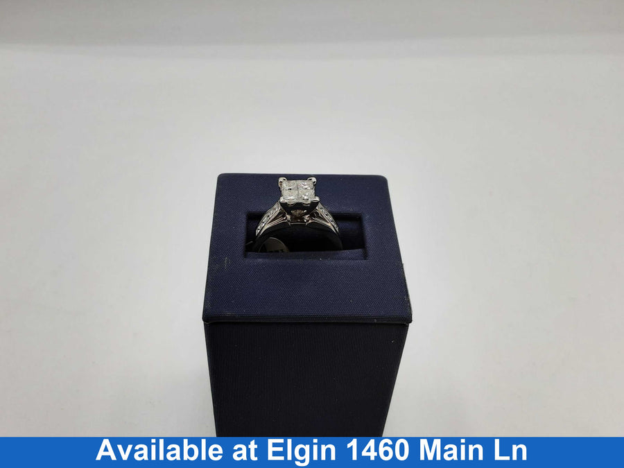 Ring - Engagement Set - White Gold 14k (.585) 6.1 grams Size 8.5