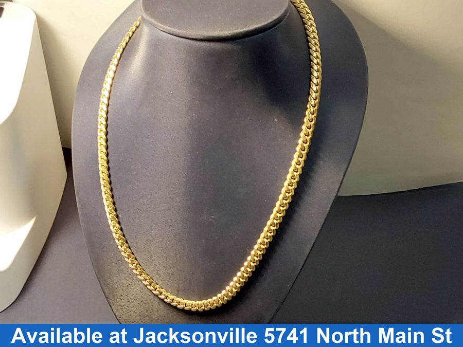 Cuban Link Chain - Yellow Gold 10k (.417) 35 grams 18 inch