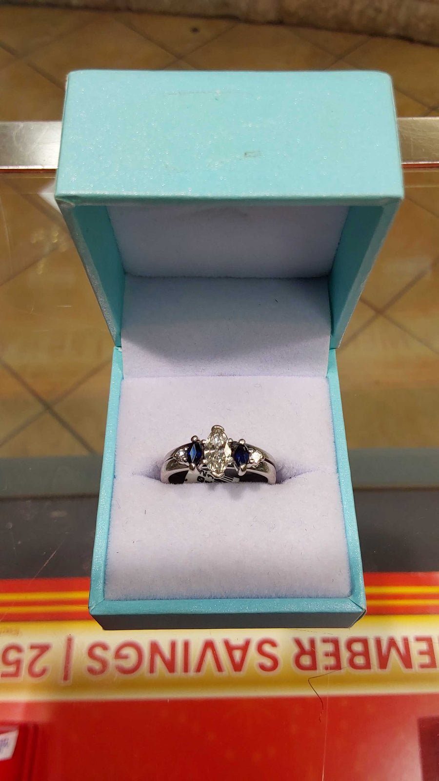 Ring - Engagement Set - White Gold 14k (.585) 6.3 grams Size 7