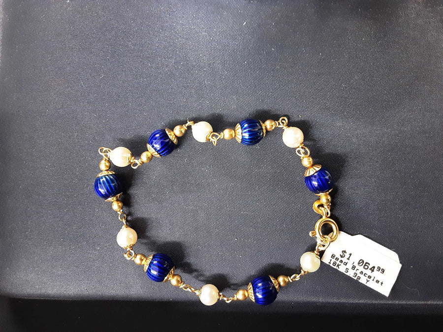 Bead Bracelet - Yellow Gold 18k (.750) 5.9 grams 8 inch