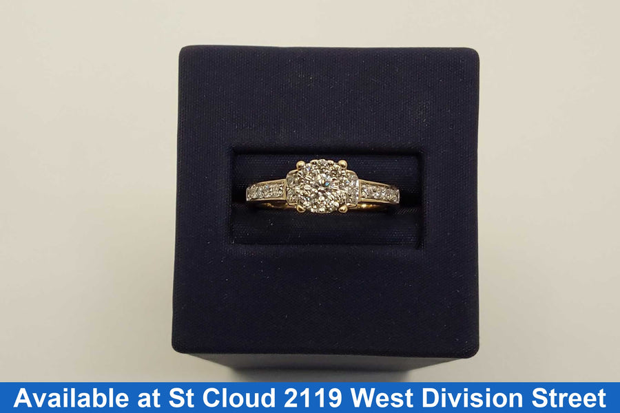 Ring - Wedding Set - Yellow Gold 10k (.417) 3.18 grams Size 8