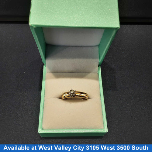 Women's Ring - Solitaire - Yellow Gold 14k (.585) 1.9 grams Size 7