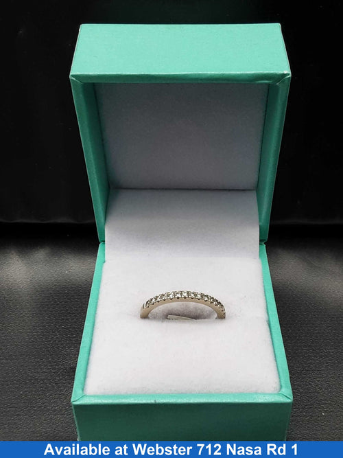 Ring - Wedding Band - White Gold 14k (.585) 2 grams Size 5.5