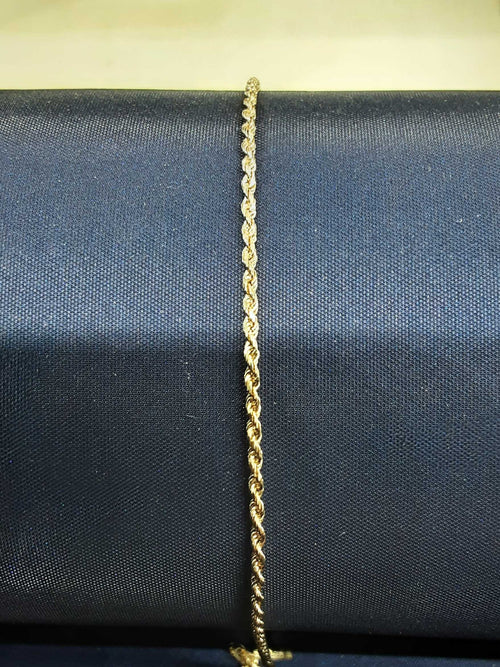 Rope Bracelet - Yellow Gold 14k (.585) 1.6 grams 7 inch